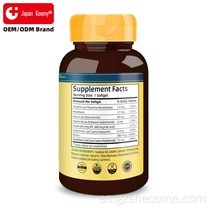 Shecome Super B Complex Softgels Apoyo al metabolismo energético